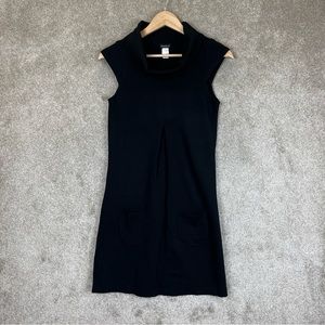 Searle Dress Womens 6 Black Sleeveless Pullover Stretch Pockets Shift- 9310*